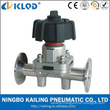 PTFE lined SS316L teflon diaphragm valve KLGMF-25M